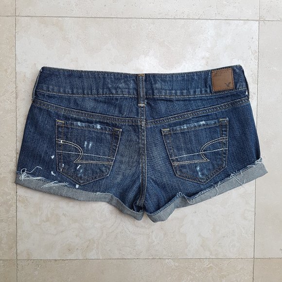 American Eagle Blue Denim Shorts - Picture 5 of 8
